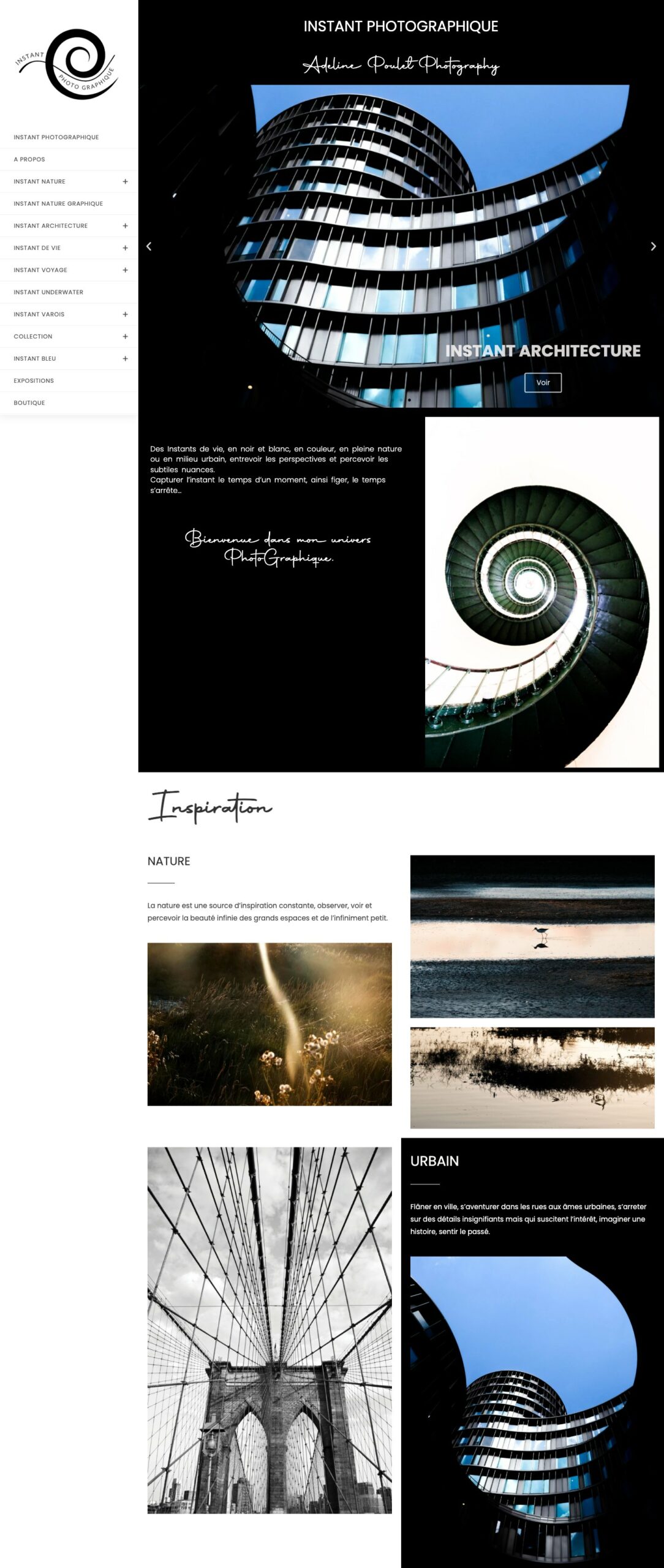 Site Instant PhotoGraphique sur ordinateur