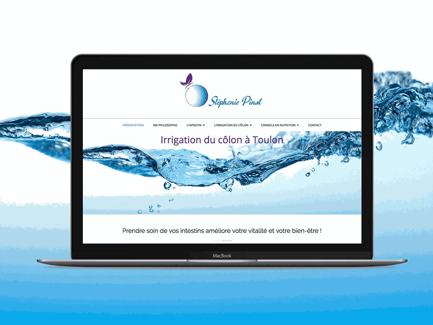 Hydrothérapie & nutrition — création de site