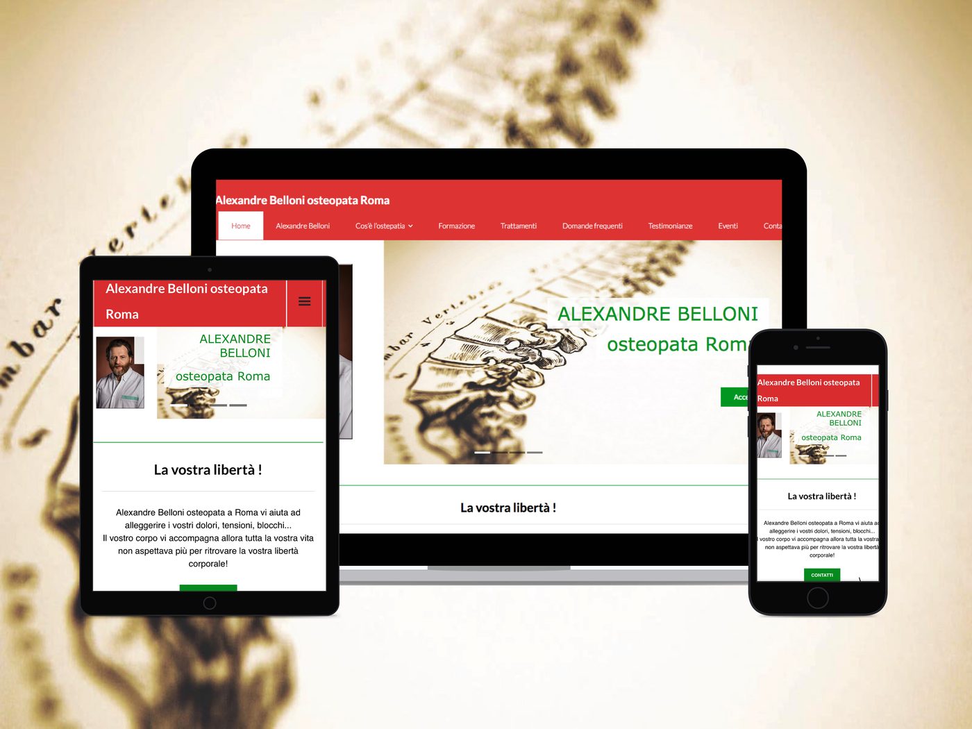 Ostéopathie — création de site