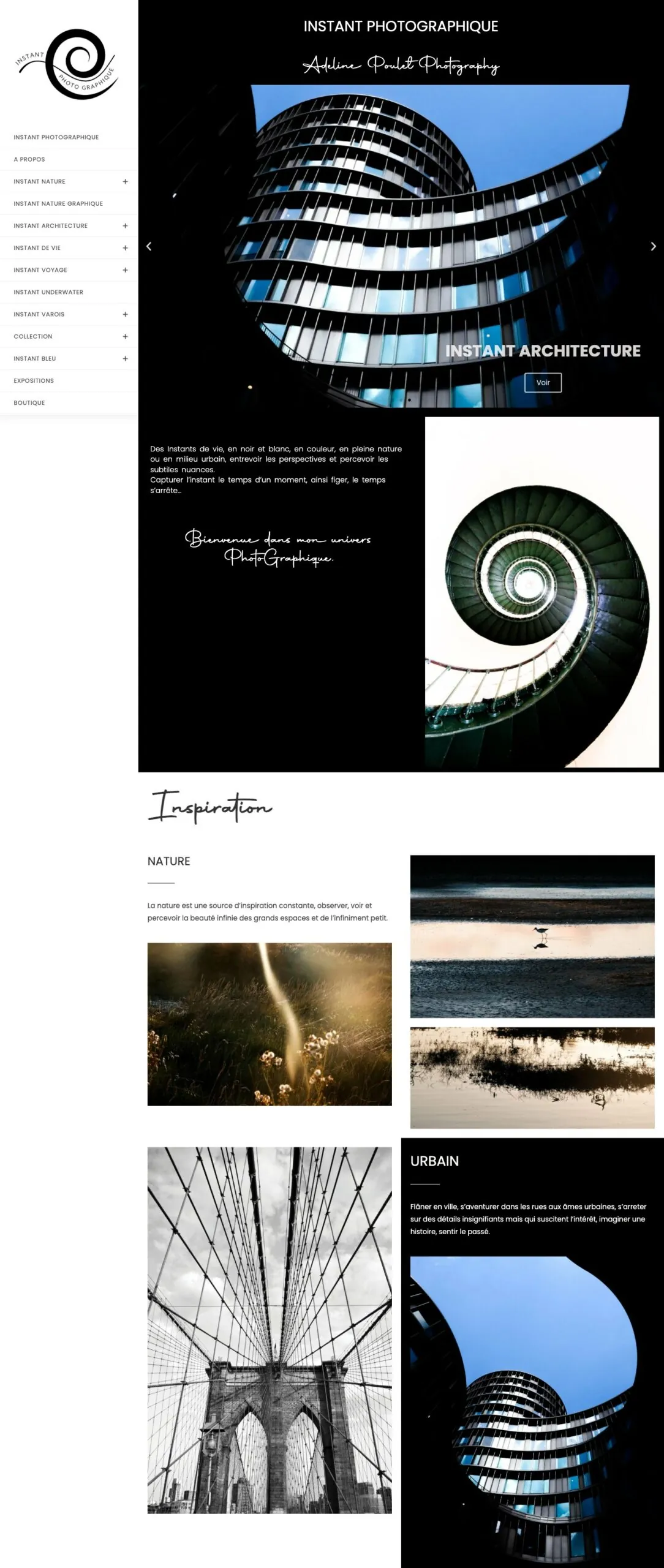Instant PhotoGraphique website on desktop