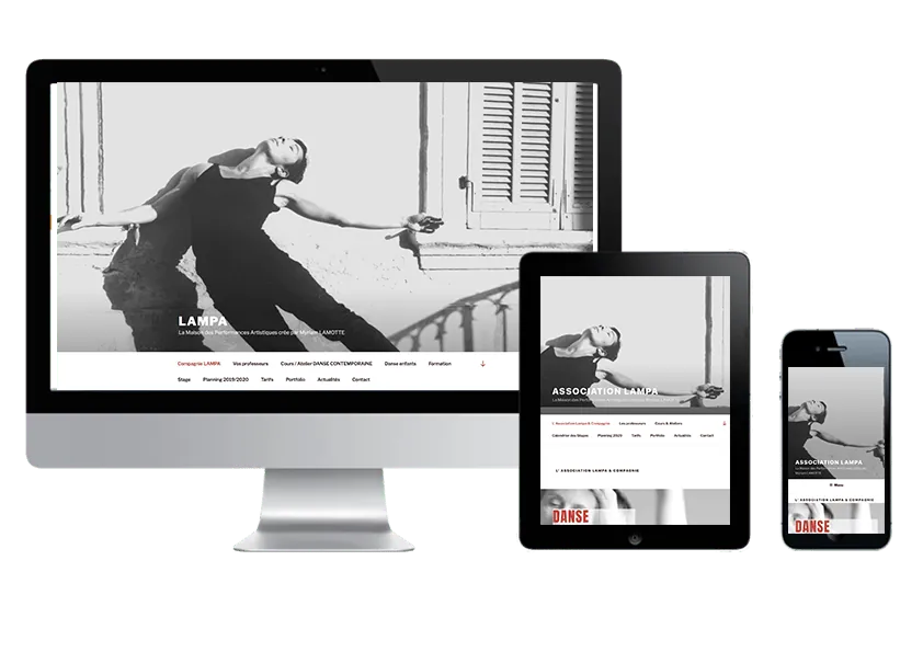 Contemporary dance — website design and photography