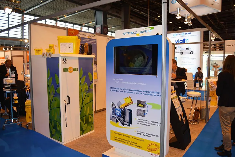 Exhibition stand designed and installed at a trade show
