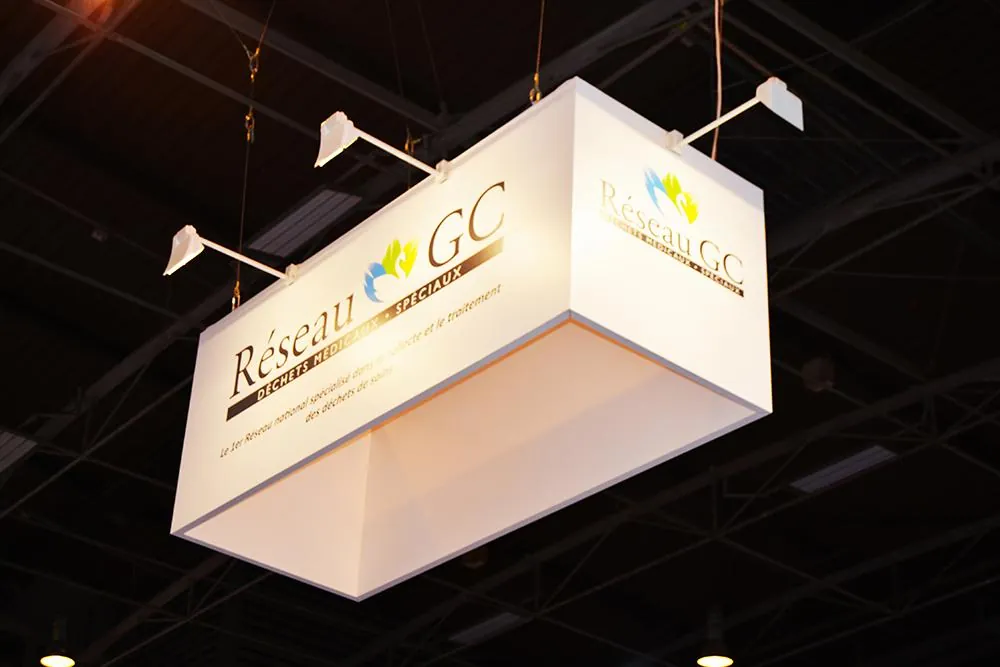 Suspended stand signage